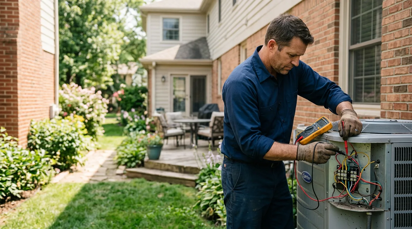 HVAC technician working near Kensington, MN